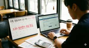 5월 종합소득세 신고 기간 및 3.3퍼센트 프리랜서 세금 환급 계산